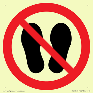 Do not step or stand here symbol only